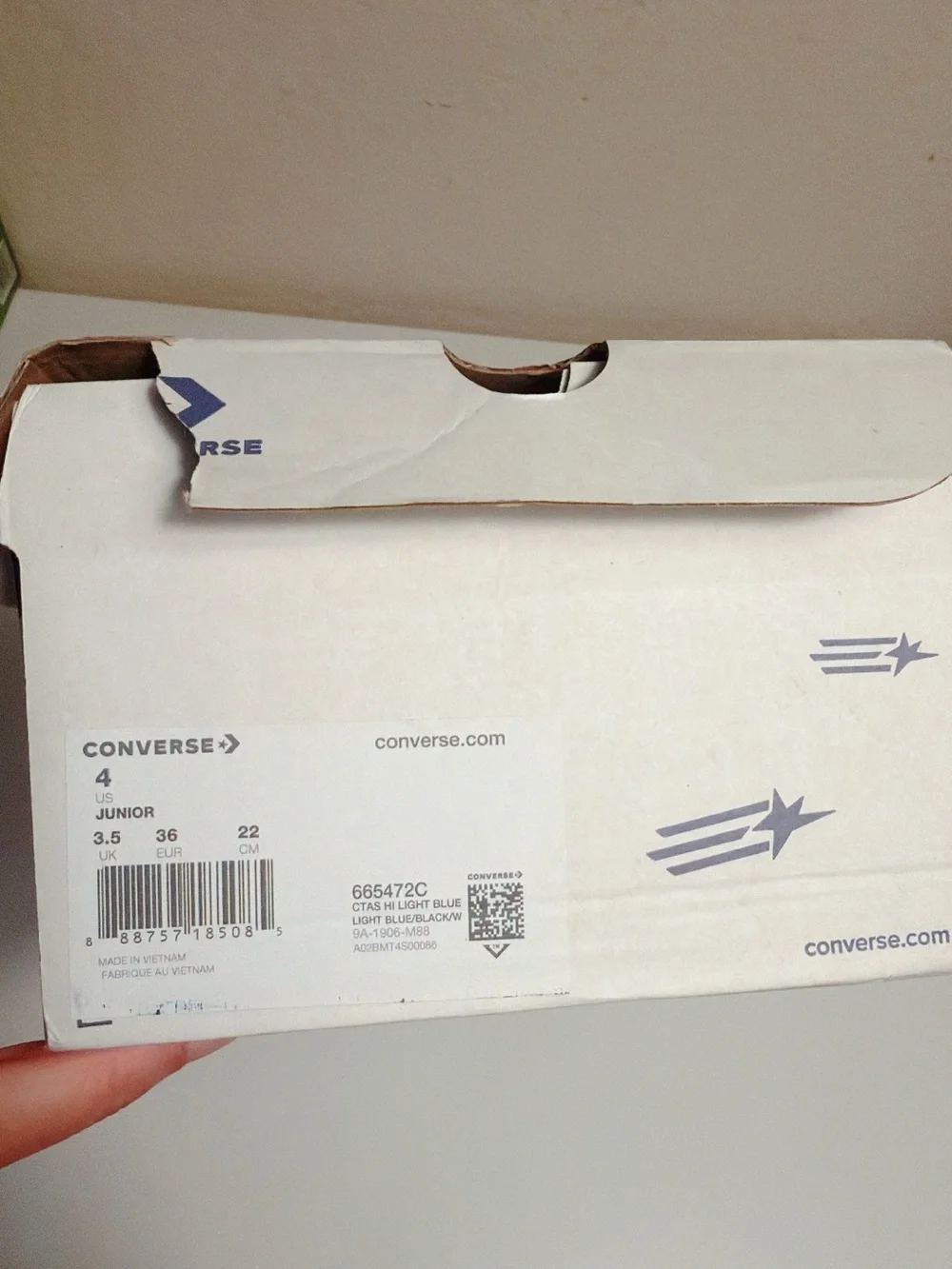 NEW Converse Unicorns Chuck Taylor All Star Hi Kids Blue High Top Shoes 665472C